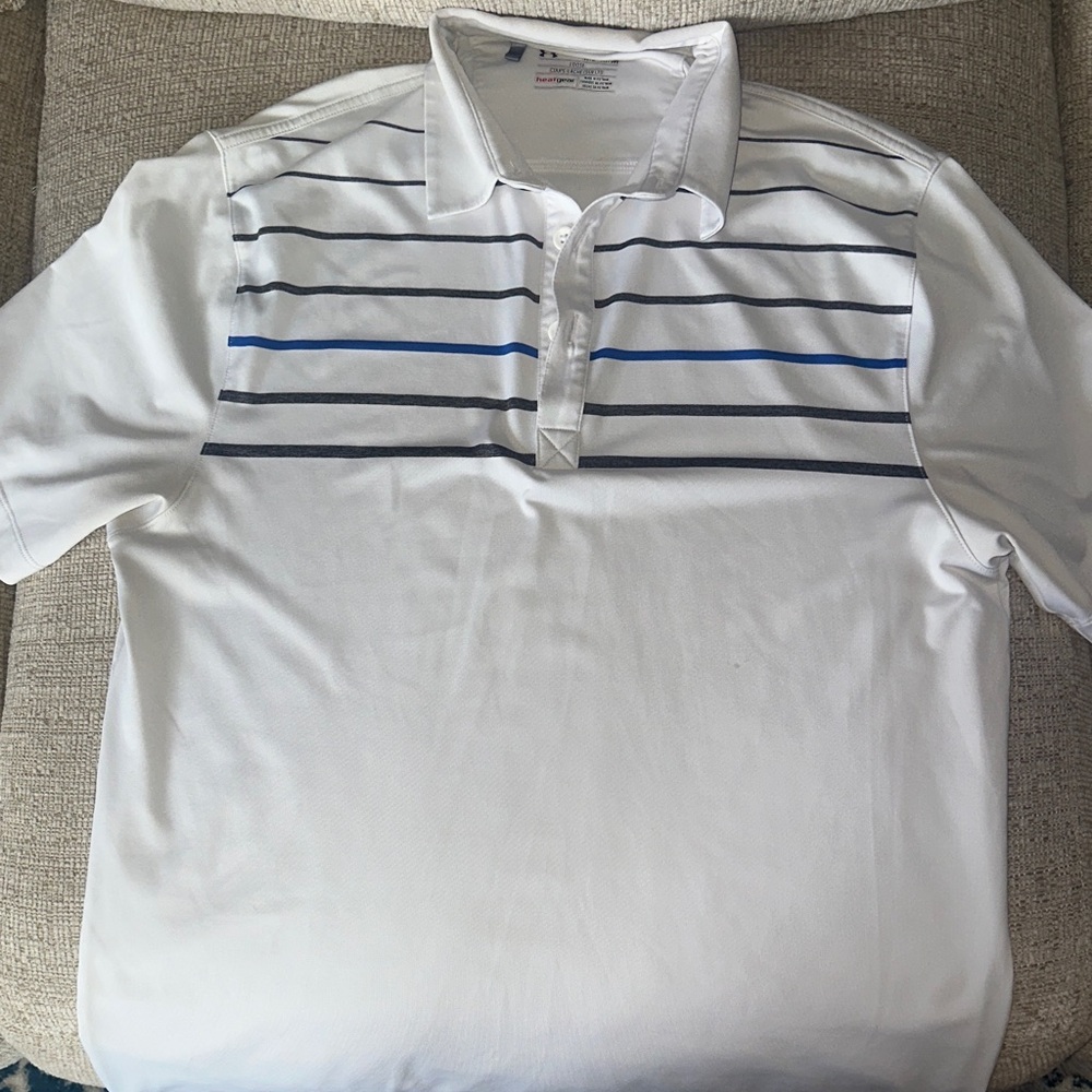 Men’s Undeearmour White Polo